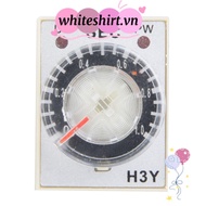 WHITESHIRT Delay Timer H3Y-2 Time Relay 8-Pin 24VDC Adjustable 1/10/30/60S for Automation Equipment