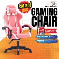 Kerusi Gaming Chair Pink Ergonomic office chair Kerusi pejabat komputer Adjustable height Black Red