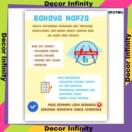 Poster Dinding BAHAYA NAFZA Poster dinding edukasi sekolah belajar siswa