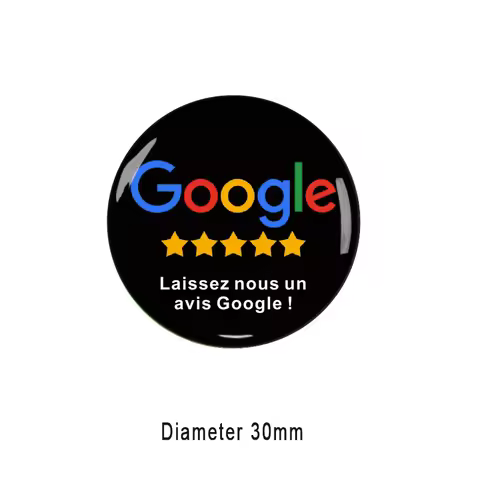 French Germany English Portuguese Spanish Writing NFC Epoxy Stickers for Google Review Social Media 