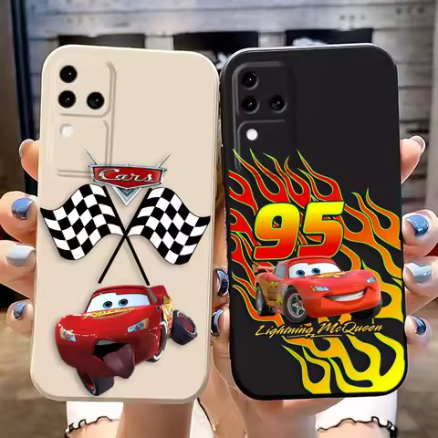 Cartoon Cars Lightning McQueen Phone Case For VIVO S1 S12 S15 S16 S17 V15 V20 V21 V21E V23 V23E V25 