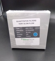 กระดาษกรอง Filter Paper (Quantitative Analytical Filter) QT45 Dia.90 mm. ; Filtratech France