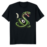 Rattlesnake Snake Pool 8 Ball Billiards Essential Design Best  T-Shirt