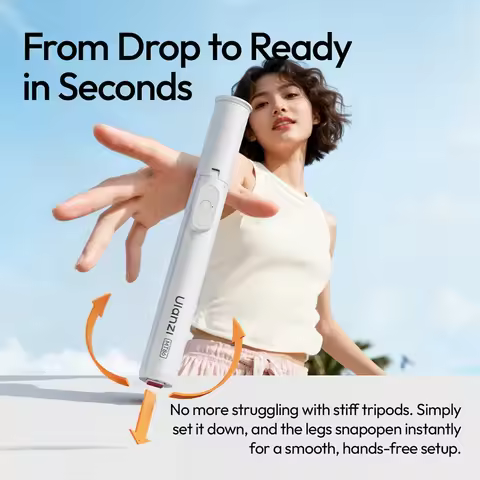 Ulanzi MT86 Automatic Phone Tripod with Phone Clamp Portable Selfie Stick Tripod for Smartphone Outd