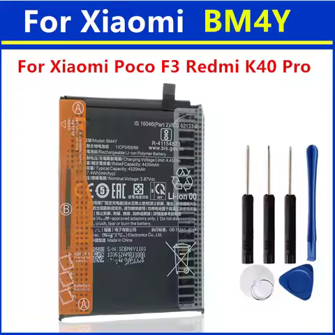 New BM4Y Replacement cell phone Battery 4520mAh For Xiaomi Poco F3 Redmi K40 Pro K40 Pro Batteries B