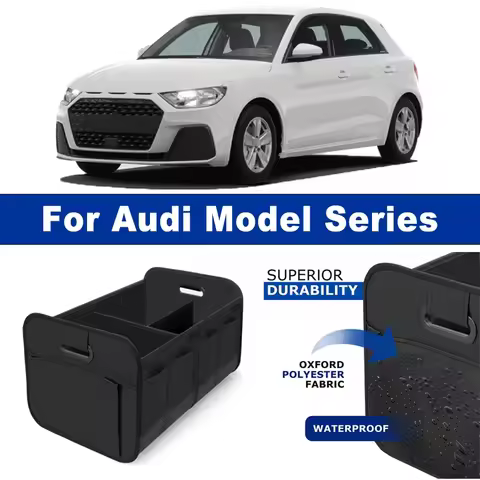 Foldable Car Organizer Portable Storage Box With Side Net for Audi A3 A4 A5 A6 Q3 Q5 S3 S4 RS3 RS4 B