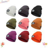 CACTU Bluetooth Beanie Hat, Headphones Removable Headlamp Cap, Unique Speaker Mic With Light Recharg