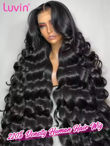 30 32 Inch Body Wave Human Hair 13x6 Lace Frontal Wigs 220 Density Waves 13x4 Transparent Lace Front