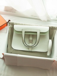 Hermes Halzan 25 New White/Vert fizz TC