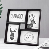American Creative 20cm Four-Grid Photo Frame Table Hanging Wall Dual-Use Combination Four-Grid Conti