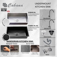 CABANA Undermount Single Bowl 800x450 Stainless Steel 304 Nano Mini HoneyComb Kitchen Sink Nanograin