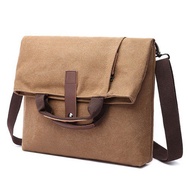 Men Canvas Messenger Sling Bag Laptop Causal Briefcase Business Satchel Bags 1KXS