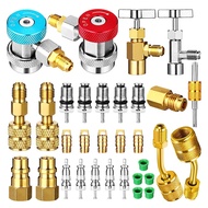 AC R134A Adapter Quick Coupler Kit R134a Tank Tap Valve R134a to R22/410a for Air Conditioning Refri