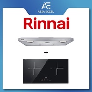 RINNAI RH-S95A-SSVR 90CM SLIMLINE HOOD + RINNAI RB-7012H-CB 2 ZONE INDUCTION HOB WITH TOUCH CONTROL