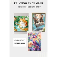 DONMI Paint By Number 20x20cm DIY Canvas Painting Digital Painting Kit With Canvas