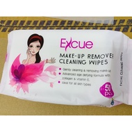Excue Makeup Remover Cleaning Wipes / Penanggal Makeup Muka 50pcs - 1 Pack