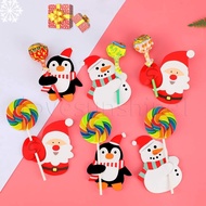 [Christmas] 25 Pcs Diy Lollipop Gift Package Decoration / Christmas Decorative Lollipop Paper Cards / Xmas Gifts Decor Paper Cards / Christmas Home Decoration Product