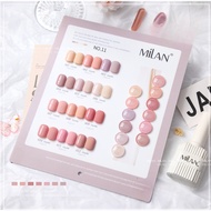 สีเจล Milan ยกเซต 12 สี มีหลายโทนสีให้เลือก แถมชาร์ทสี รุ่นNY-12