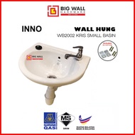 INNO WB2002/WB2009 / WB2001 Wall Hung Ceramic Basin/ SY 1826 Stainless Steel Bathroom basin