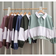 POLLO RIB Oversize Women's Collar Sweater | Women's Oversized Korean Style Sweater | Oversized Women