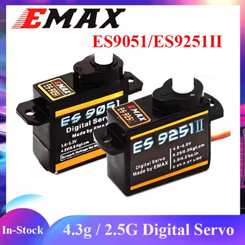 EMAX ES9051 ES9251 II 4.3g / 2.5G Digital Servo Plastic Gearbox 0.8kg Torque for 3D F3P Aircraft Who