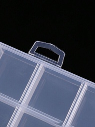 1入組28格矩形塑料珠寶盒隔層收納盒盒子珠寶耳環珠串工藝品展示容器組織者
