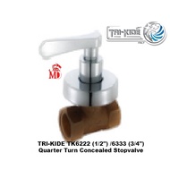 TRI-KIDE TK 6222 (1/2") Bathroom Quarter Turn Conceal Stopcock / Stopvalve for Shower &amp; Toilet