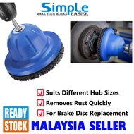 Wheel Hub Cleaning Tool Brake Disc Hub Rust Remover Drill Adapter Automotive Brake Hub Cleaner Tool