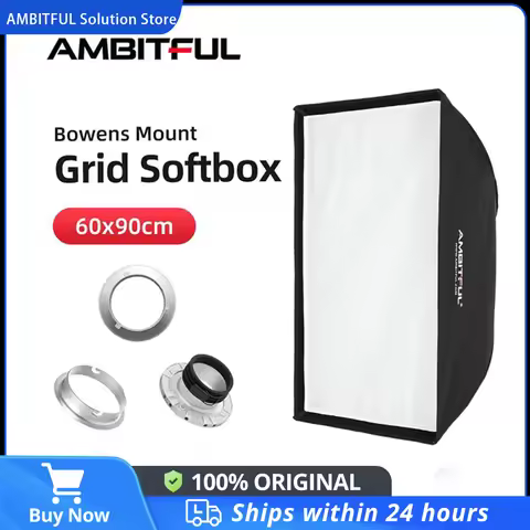 AMBITFUL with Bowens or or Elinchrom Mount Softbox for 60 x 90cm Softbox Studio Strobe Flash Light f