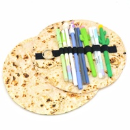 Simulation Pancake Pencil Case Canvas Bag 3D Barbecue Small Cake Cartoon Stationery Box Burrito Stor