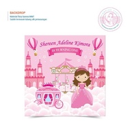 PRINCESS BACKDROP BANNER ULANG TAHUN VASSTROO