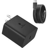 Pengecas Super Pantas 45W Jenis C, Pengecas USB-C 45 Watt PD/PPS Blok Pengecas Dinding untuk Samsung