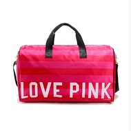 Victoria s Secret vs travel bag love pink striped portable one-shoulder fitness Yoga Brigade luggage