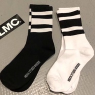 2 Colors Medium Stockings Striped Socks Men Women Korean Version Preppy Style Harajuku (WWW02) [FIZZ