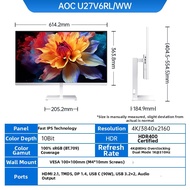 AOC | 4K 80Hz Dual Mode Polarized White Monitor 27 inch