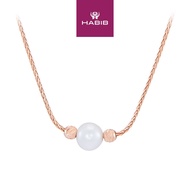 HABIB 925 Fresh Water Pearl Necklace Yellow, White and Rose Gold 025 SPI D12 MM72