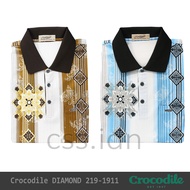 Men's Crocodile Diamond Collar T-Shirt 219-1911
