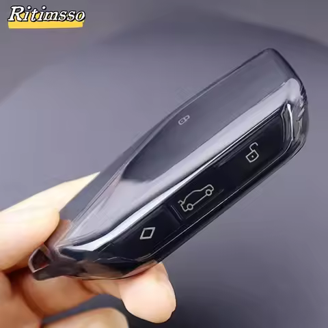 Transparent Soft TPU Car Smart Key Cover Case For BMW X1 iX XM X5 X6 X7 i7 2023 2024 Accessories