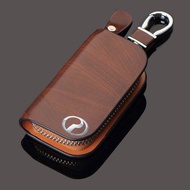 For Perodua Leather Car Key Cover Key Pouch Car Key Wallet Holder Smart Keyless Key Cover Ativa Viva