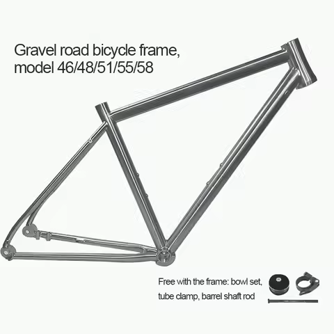 Titanium alloy Gravel road bike frame Gravel road titanium alloy bicycle frame bucket axle 142
