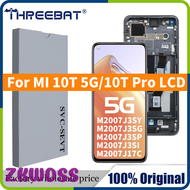 ZKWDSS อะไหล่หน้าจอดิจิตอล "ของแท้สำหรับ Xiaomi Mi 10T 5G ชิ้นส่วนสัมผัสหน้าจอ LCD M2007J17C สำหรับก