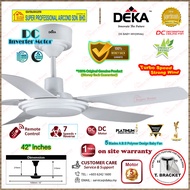 ((Pwp Installation)) Deka Baby Fan DX Baby White ((42 inch)) Ceiling Fan With Remote Control 5 Blades A.B.S Polymer Design ((DC Motor)) - 7 speed + Turbo Speed