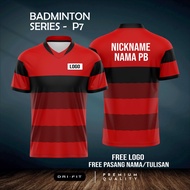Badminton BADMINTON T-Shirt JERSEY 2022 P7 - Can CUSTOM Name And LOGO