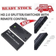 HIGH QUALITY HDTV 3D 1080P 2X2 2-IN 2-OUT COMBO MATRIX SWITCHER / SPLITTER W/ REMOTE CONTROL