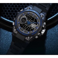 MalaysiaNS6008 Man Watch Jam Tangan Lelaki Sport Cool Man Digital Watch Analog-Digital Amethyst Watc