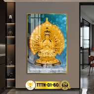 Tranh Phật Treo Tường Tráng Gương Phật A Di Đà Ngồi CHÂN THIỆN MỸ Quà Tặng Trang Trí Phòng Thờ ADD-D