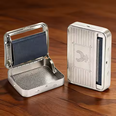 78mm Minimalist Semi Automatic Cigarette Maker Portable Flip Top Metal Tobacco Case Pressure Resista