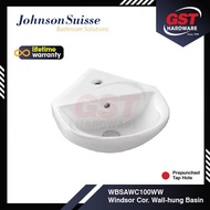 Johnson Suisse Windsor Corner Wall Hung Basin Set Ceramic Basin Wash Basin Toilat Basin Johnson Suis