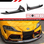 For 20-25 Toyota Supra GR A90 A91 Carbon Fiber Front Bumper Lower Garnish Cover