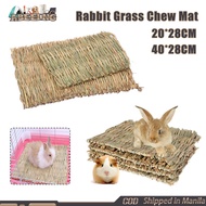 Pet Rabbit Grass Mat Woven Bed Mat for Small Animal Grass Mats Bunny Nest Bedding Chew Toy